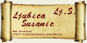 Ljubica Susanić vizit kartica
